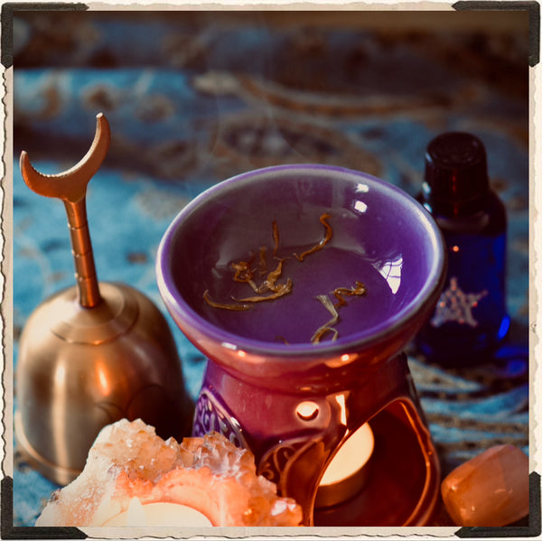 SHINE! Alchemy Oil 1oz. Calendula, Raspberry & Black Vanilla With Hematite & Citrine Stones. For Manifestation & Solidifying Your Intentions. White Witch Parlour