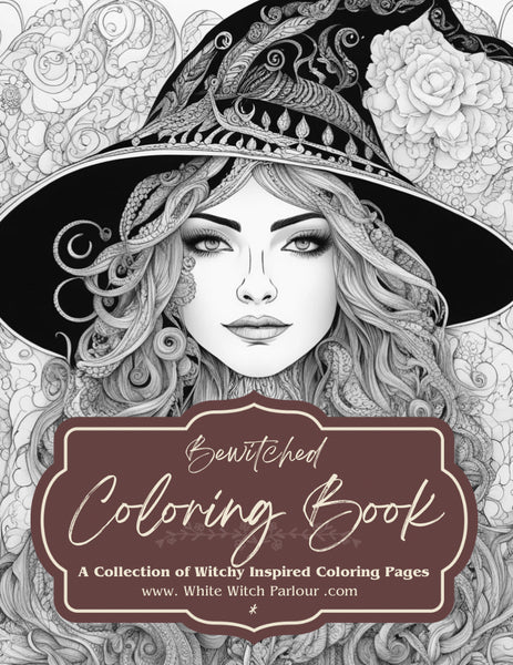 “Bewitched” Witchy Coloring Book Pages. Instant Digital Download . by The White Witch Parlour WhiteWitchParlour.com