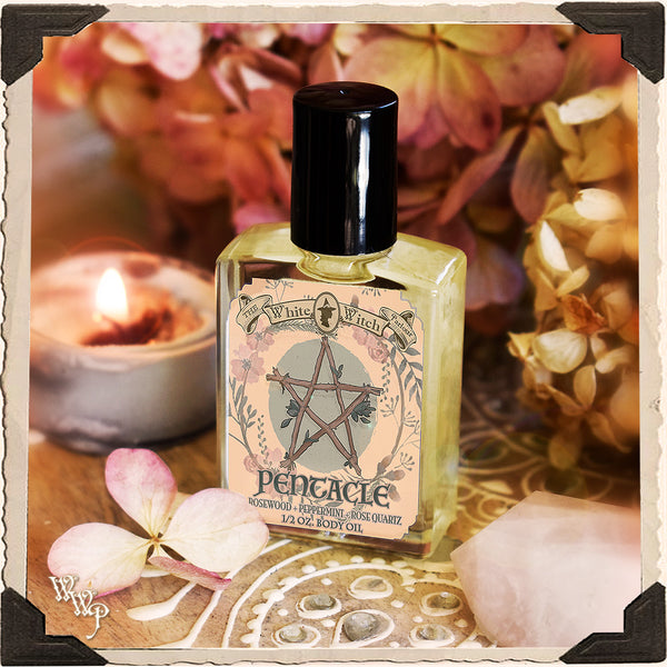 PENTACLE BODY OIL. 1/2 oz. Body Oil For Attuning Back to Self & Elements.