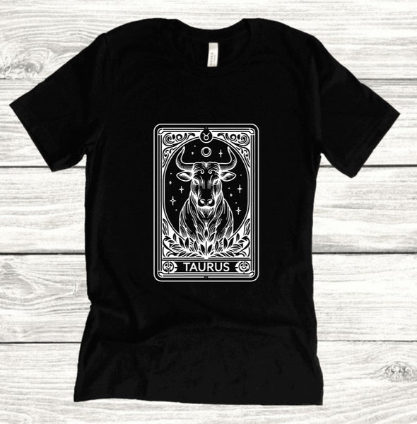 Taurus Zodiac Tarot - Available in T-Shirt, Pullover, Hoodie, Tank or Long Sleeve