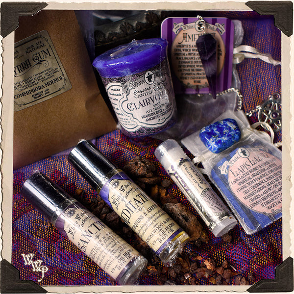 CLAIRVOYANCE GIFT SET. For Meditation, Psychic Intuition & Third Eye. White Witch Parlour