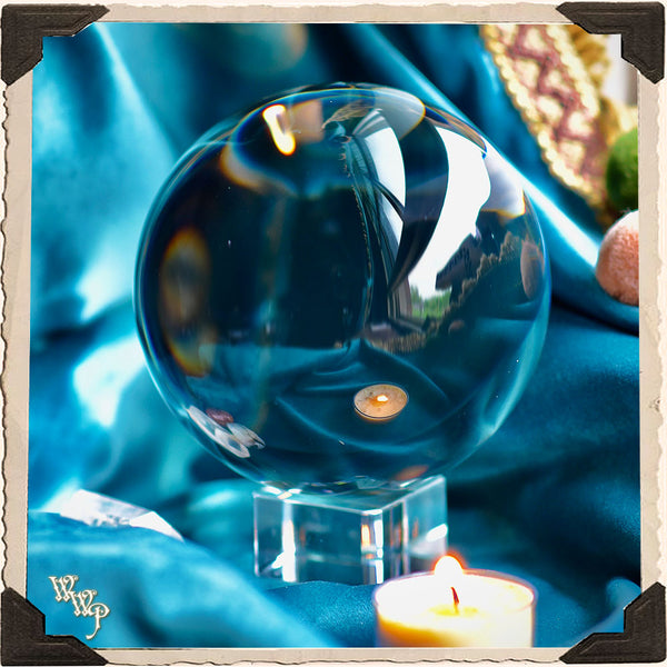 CLEARANCE- DEFECT- CRYSTAL GAZING BALL. For Fortune Telling, Divination & Seance 110mm