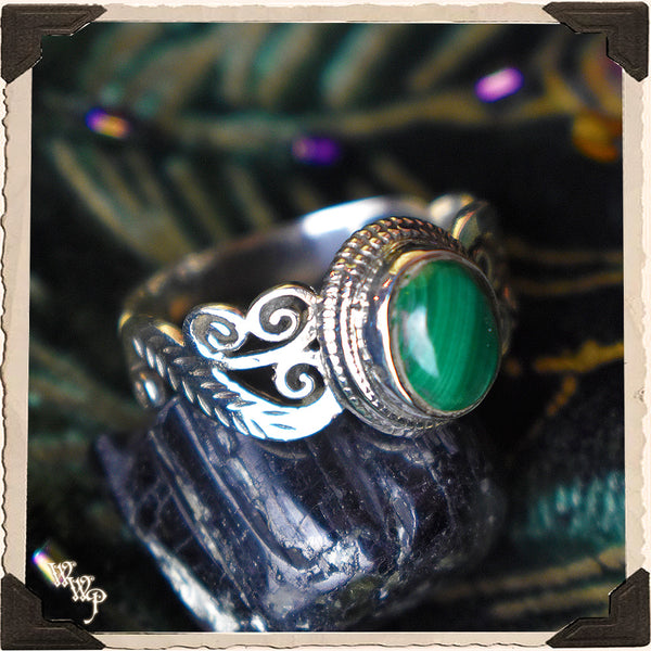 LIMITED EDITION : MALACHITE RING. For Spiritual Guidance, Leadership & Transformation.