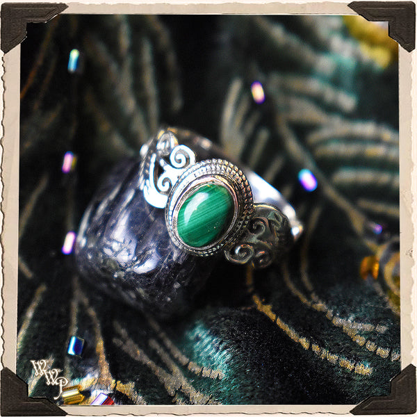 LIMITED EDITION : MALACHITE RING. For Spiritual Guidance, Leadership & Transformation.