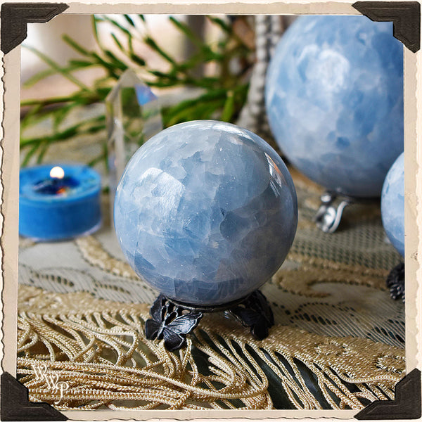 CELESTINE CRYSTAL SPHERE. For Divine Power, Soul Guidance & Meditation.