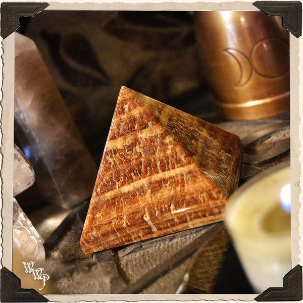 ARAGONITE CRYSTAL PYRAMID. For Earth Healing, Stability & Soul Focus. White Witch Parlour