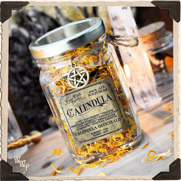 CALENDULA APOTHECARY. Calendula Officinalis Dried Herbs. For Sun Energy, Healing & Strength White Witch Parlour