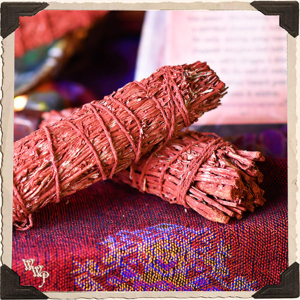SMUDGE WANDS: DRAGON'S BLOOD & WHITE SAGE 2 Pack For Spiritual Energy & Manifestation White Witch Parlour