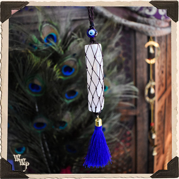 EVIL EYE PROTECTION. SELENITE DECOR. For Spiritual Protection & Energy Cleanse