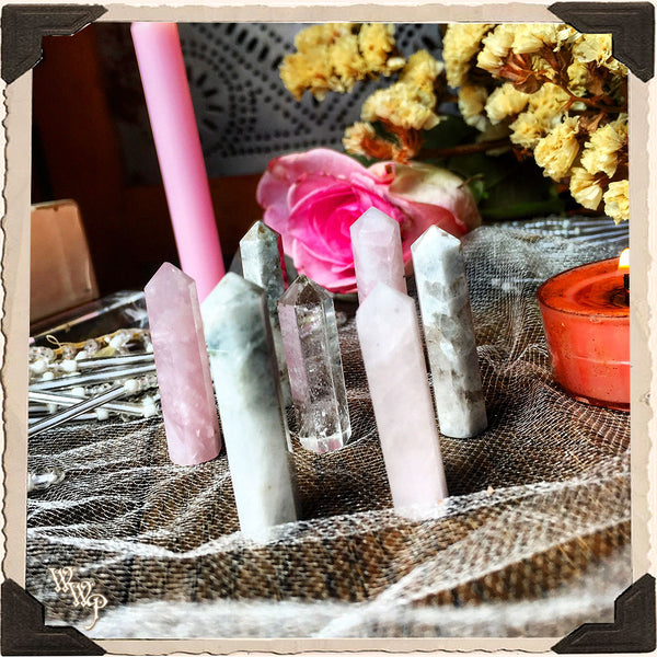 GUARDIAN Crystal Grid Set. For Angelic Love, Guidance & Protection. White Witch Parlour