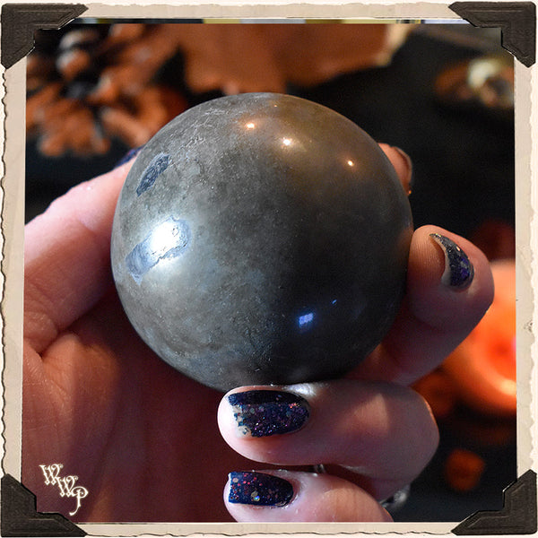 IRON / GOLDEN PYRITE SPHERE. For Mental Stability, Deeper Spirituality & Grounding. White Witch Parlour