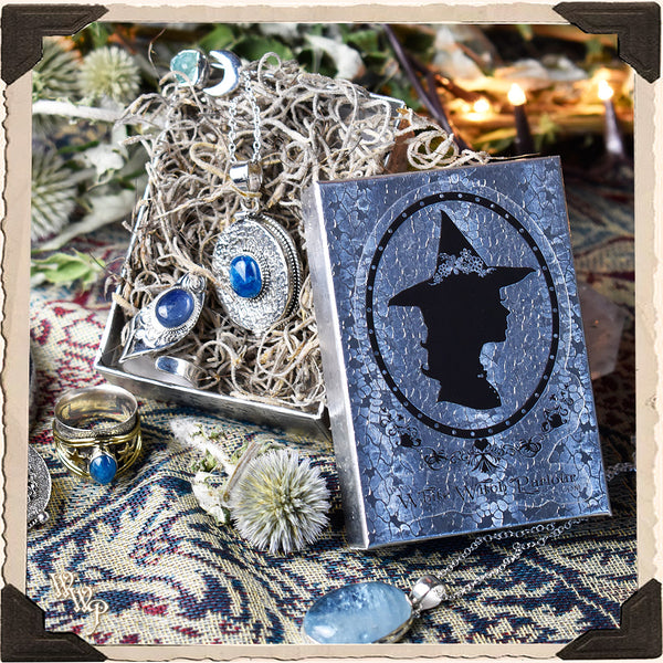 LIMITED EDITION : BLUE TANZANITE 'OPPORTUNITY' CUFF BRACELET. For Slowing Down, Elegance & Composure. Sterling Silver (SKU: MB33T) White Witch Parlour