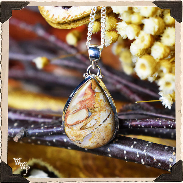 LIMITED EDITION : PLUM WOOD JASPER NECKLACE. For Healing, Grounding & Restoration Energy.