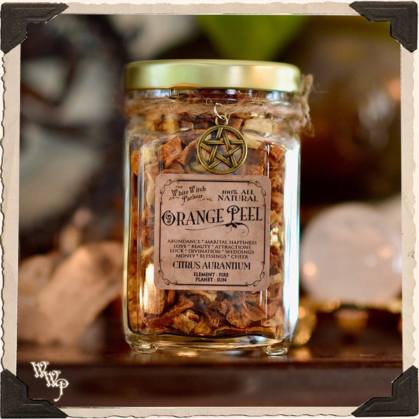 ORANGE PEEL APOTHECARY. Dried Herbs. For Abundance, Cheer, Renewal & Attractions White Witch Parlour