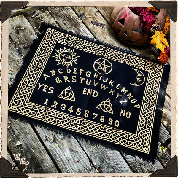 OUIJA ALTAR CLOTH SCRYING MAT. For Divination, Channeling & Spiritual Insight. White Witch Parlour