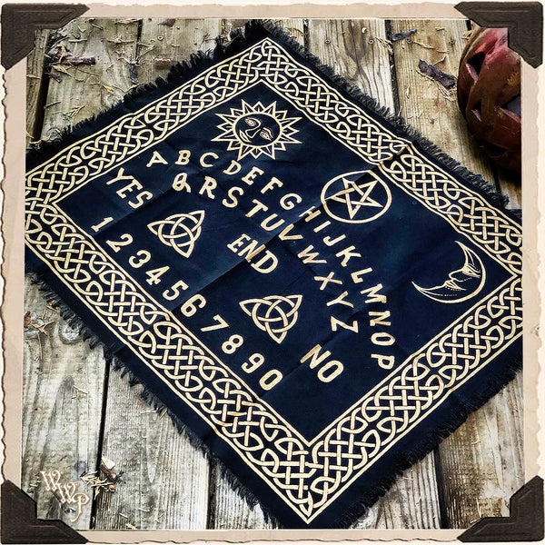 OUIJA ALTAR CLOTH SCRYING MAT. For Divination, Channeling & Spiritual Insight. White Witch Parlour