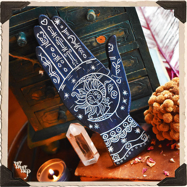 BOHEMIAN HAND DECOR Incense Stick & Cone Burner White Witch Parlour