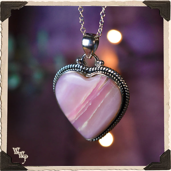 LIMITED EDITION : PINK OPAL HEART PENDANT. For Love, Compassion & Emotions.