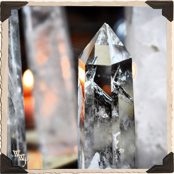 CLEAR QUARTZ OBELISK CRYSTAL. For Energy Amplification, Power & Clarity. White Witch Parlour