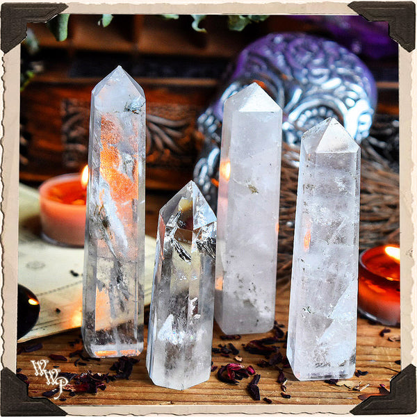 CLEAR QUARTZ OBELISK CRYSTAL. For Energy Amplification, Power & Clarity. White Witch Parlour