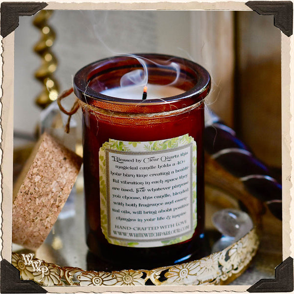 ROSEWOOD CANDLE APOTHECARY 5oz. For Spiritual Healing, Beauty, Truth & Divination. White Witch Parlour