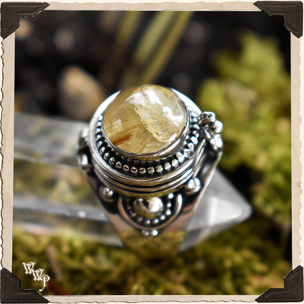 LIMITED EDITION : YELLOW TOURMALINE / LOCKET RING. For Amplifying Energy, Empaths & Vitalization. White Witch Parlour