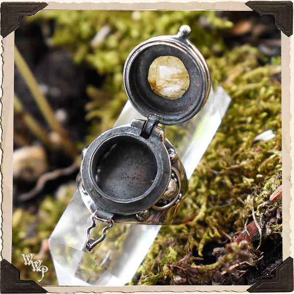LIMITED EDITION : YELLOW TOURMALINE / LOCKET RING. For Amplifying Energy, Empaths & Vitalization. White Witch Parlour