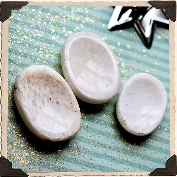 SCOLECITE WORRY STONE For Inner Peace & Spiritual Transformation. White Witch Parlour