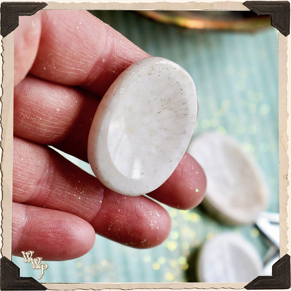 SCOLECITE WORRY STONE For Inner Peace & Spiritual Transformation. White Witch Parlour
