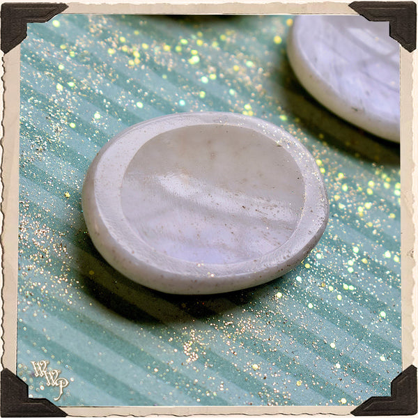 SCOLECITE WORRY STONE For Inner Peace & Spiritual Transformation. White Witch Parlour