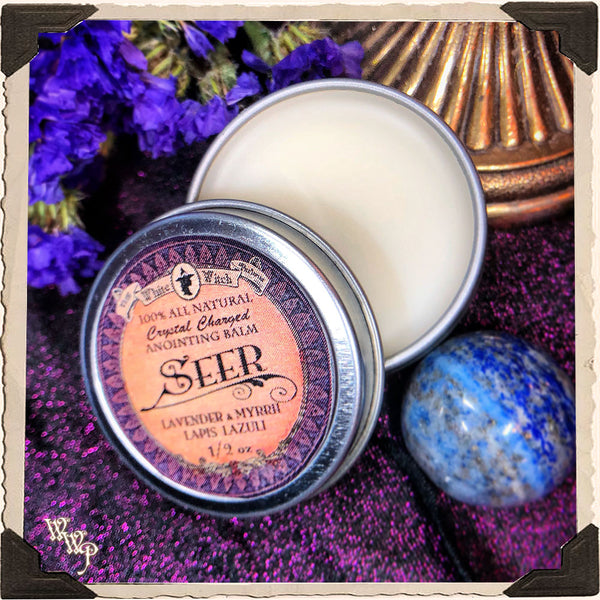 'SEER' 1/2oz. SOLID PERFUME. All Natural Anointing Balm. For Psychic Awareness & Insight.