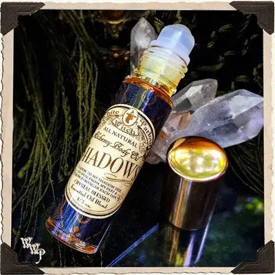 SHADOWS 1/3oz. Alchemy Oil. All Natural Potion. For Shadow Work & Releasing Fear White Witch Parlour