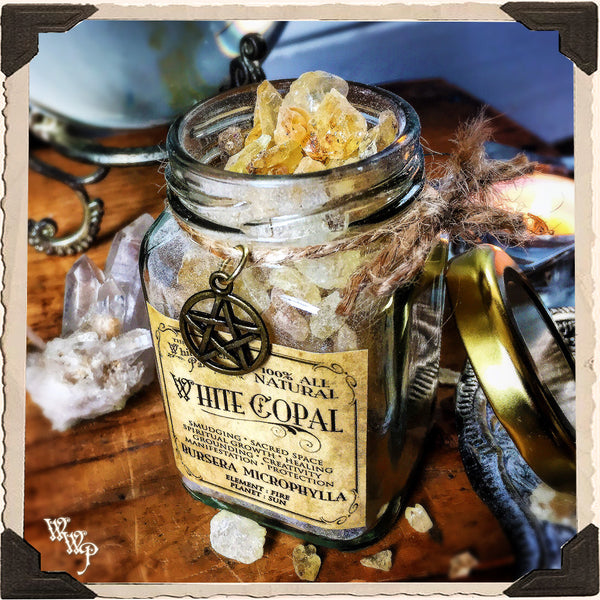 WHITE COPAL RESIN APOTHECARY. All Natural Incense. For Clearing Energy, Creativity & Raising Vibrations.