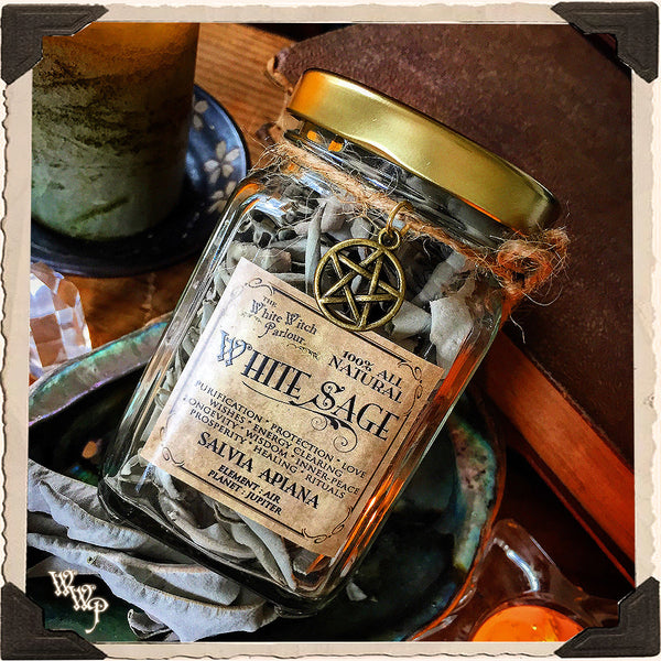 WHITE SAGE APOTHECARY. Dried Herbs. For Purification, Wishes & Ceremony. White Witch Parlour