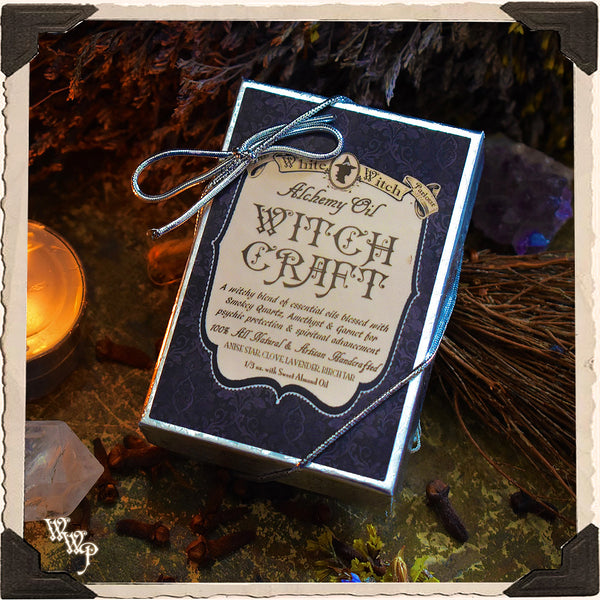 WITCH CRAFT All Natural Alchemy Oil Potion 1/3oz. For Psychic Protection, Empowerment & Spiritual Advancement. White Witch Parlour