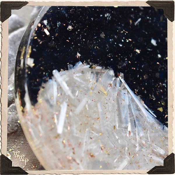 YIN & YANG ORGONE CHARGING PLATE. Black Tourmaline & Selenite for Balance & Harmony. White Witch Parlour