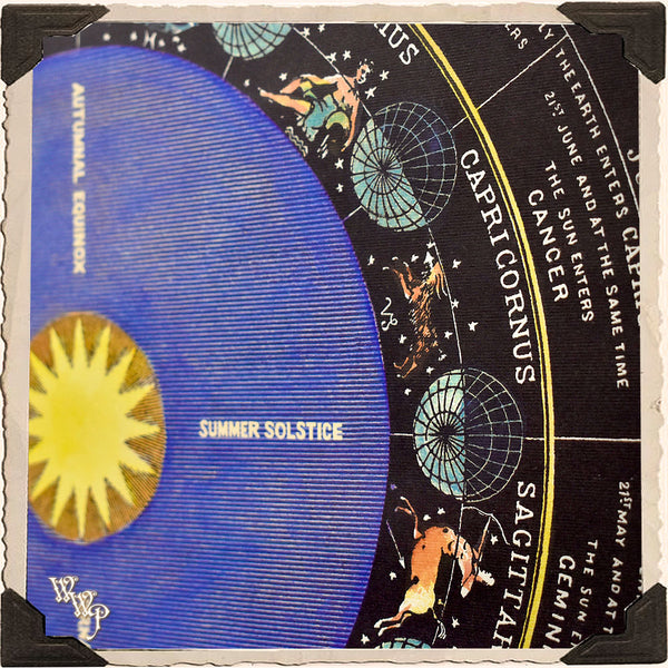 DISCONTINUED: ' ZODIAC CHART ' ASTROLOGY POSTER. Vintage Style Print For Sacred Space Decor