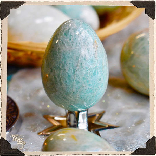 AMAZONITE CRYSTAL EGG. For Awakening, Harmony & Communication.