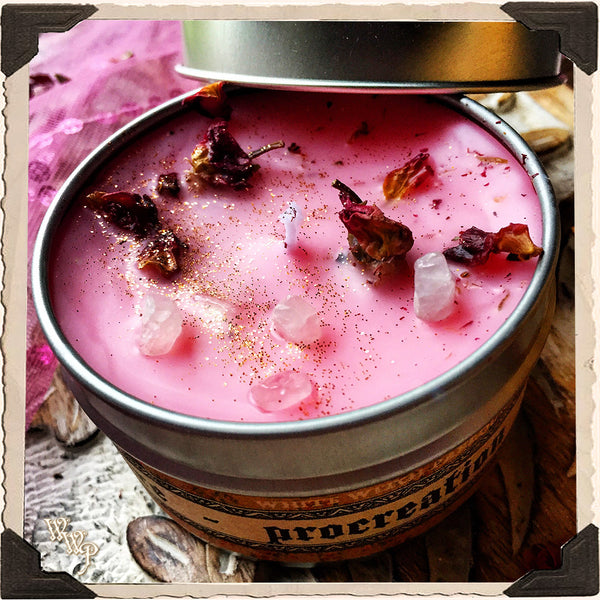 APHRODITE GODDESS CANDLE. 6 oz. For Love, Beauty, Pleasure, Passion & Procreation. White Witch Parlour