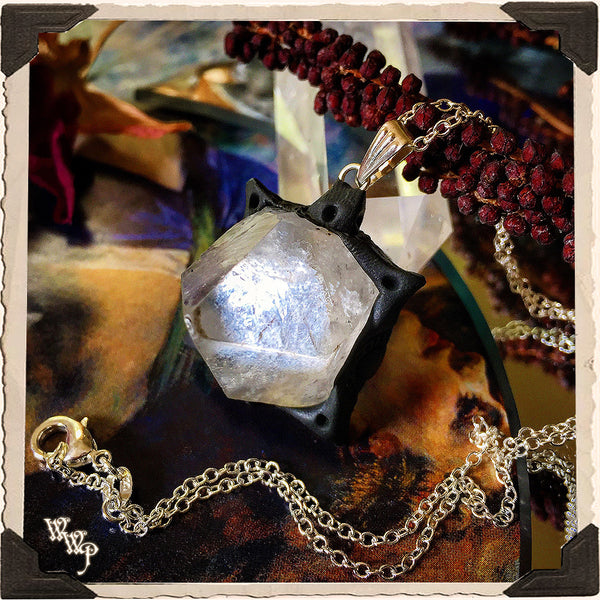 APOPHYLLITE POINT NECKLACE. White Magick Crystal Talisman. For Lightwork & Spiritual Awakening