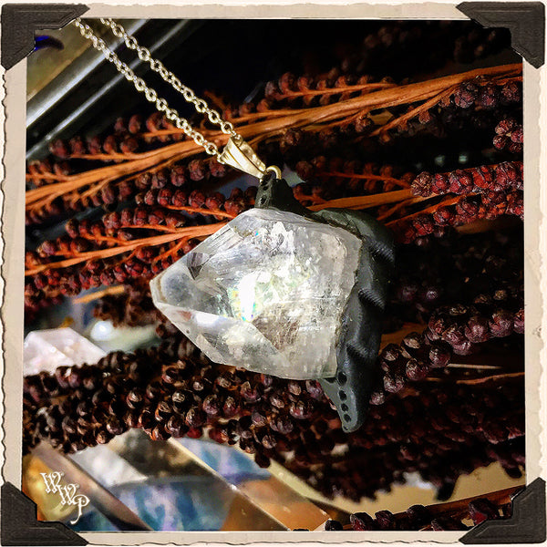 APOPHYLLITE POINT NECKLACE. White Magick Crystal Talisman. For Lightwork & Spiritual Awakening White Witch Parlour
