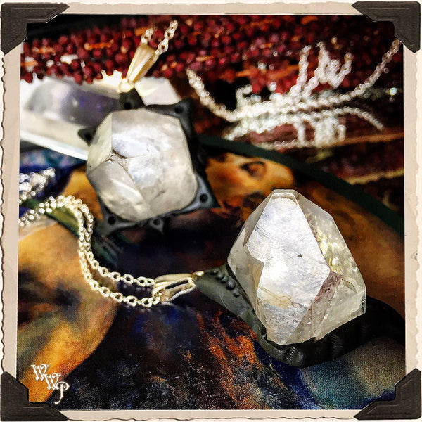 APOPHYLLITE POINT NECKLACE. White Magick Crystal Talisman. For Lightwork & Spiritual Awakening White Witch Parlour