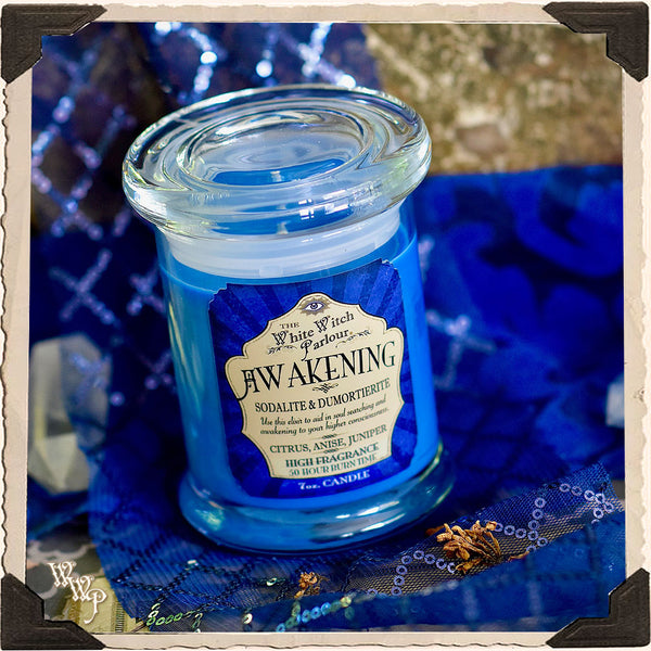 AWAKENING Elixir Apothecary CANDLE 7oz. For Spiritual Growth & Finding Life Purpose. White Witch Parlour