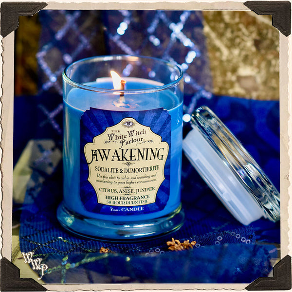 AWAKENING Elixir Apothecary CANDLE 7oz. For Spiritual Growth & Finding Life Purpose. White Witch Parlour