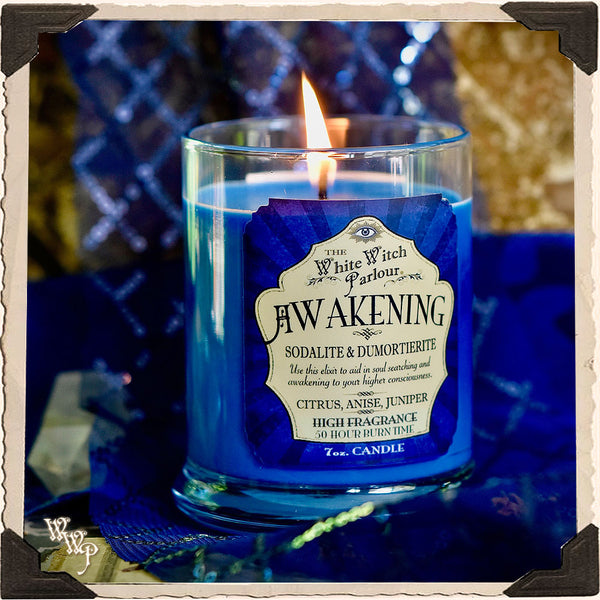 AWAKENING Elixir Apothecary CANDLE 7oz. For Spiritual Growth & Finding Life Purpose. White Witch Parlour