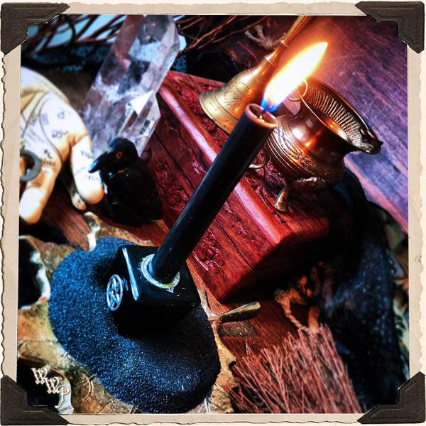 BLACK SPELL CANDLES. 13 Pack - Unscented. For Mystery, Magic & All Energies. White Witch Parlour