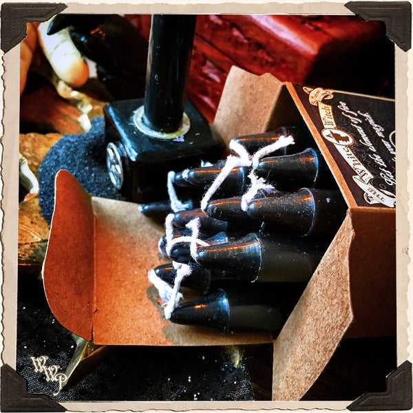 BLACK SPELL CANDLES. 13 Pack - Unscented. For Mystery, Magic & All Energies. White Witch Parlour
