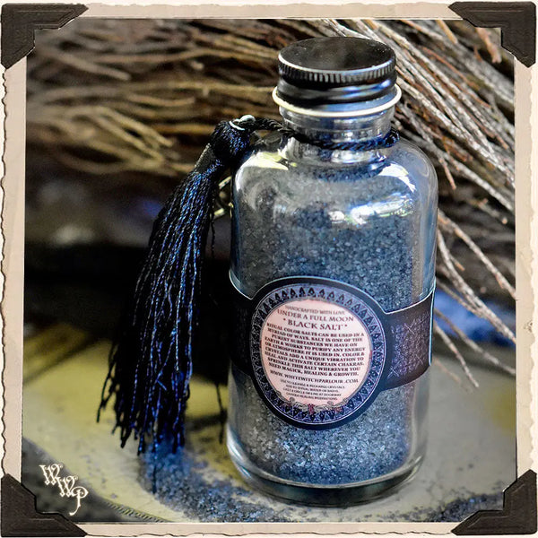 BLACK RITUAL SALT. Void. For Casting Circles, Protection & Grounding. White Witch Parlour