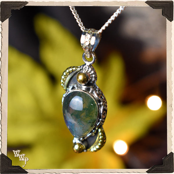 LIMITED EDITION : GREEN MOSS AGATE NECKLACE. For Spring, Abundance & New Growth.