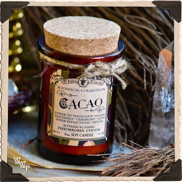 CACAO CANDLE APOTHECARY 5oz. For Divine Connection, Soul Awareness & Passion. White Witch Parlour